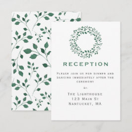 Guirnalda rústica de follaje | Tarjeta de recepció