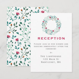 Guirnalda Rústica de Verdor | Tarjeta de Recepción