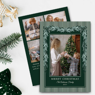 Guirnaldas de Navidad con Rayas Verdes Cinco Foto
