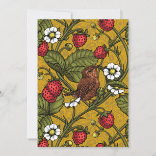 Guirnaldas y fresas en mostaza