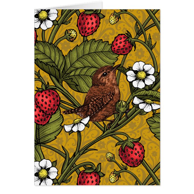 Guirnaldas y fresas en mostaza (Frente)