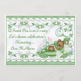 Guisante de olor de encargo de la invitación en