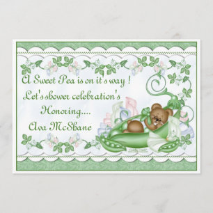 Guisante de olor de encargo de la invitación en