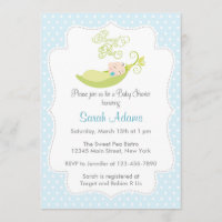 Guisante de olor en una invitación de la ducha del