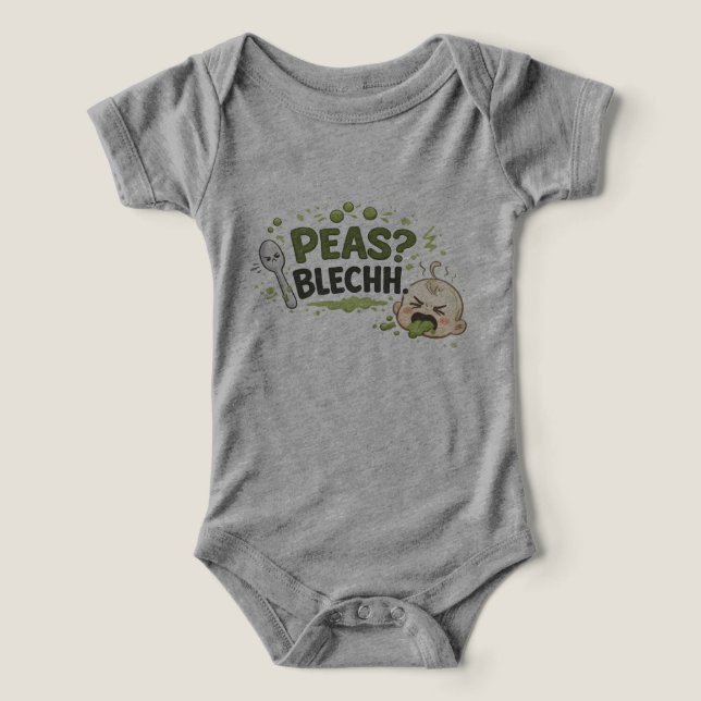 ¿Guisantes? Blechh. Bodysuit de Bebé Gruñón para l (Diseño delantero )