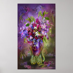 Guisantes de olor en poster/la impresión del arte
