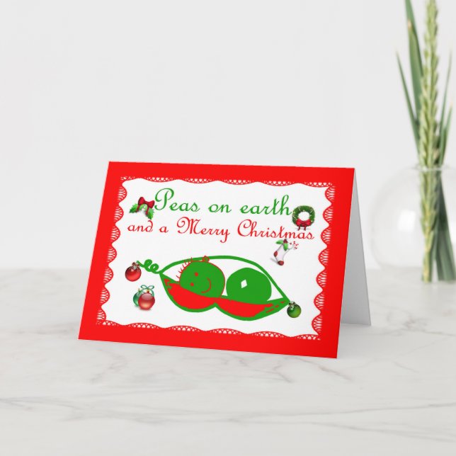 Guisantes el días de fiesta de las Felices Navidad (Anverso)
