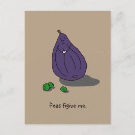 "Guisantes Figive yo" (perdóneme por favor) postal