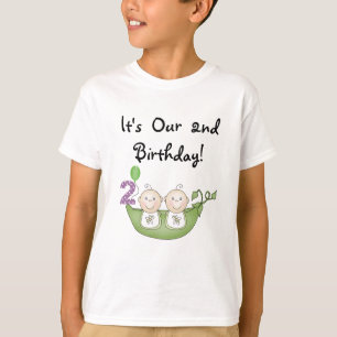 Guisantes gemelos en camisetas y regalos de cumple