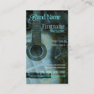 GUITAR Grunge Fantasy Vertical tarjeta de visita