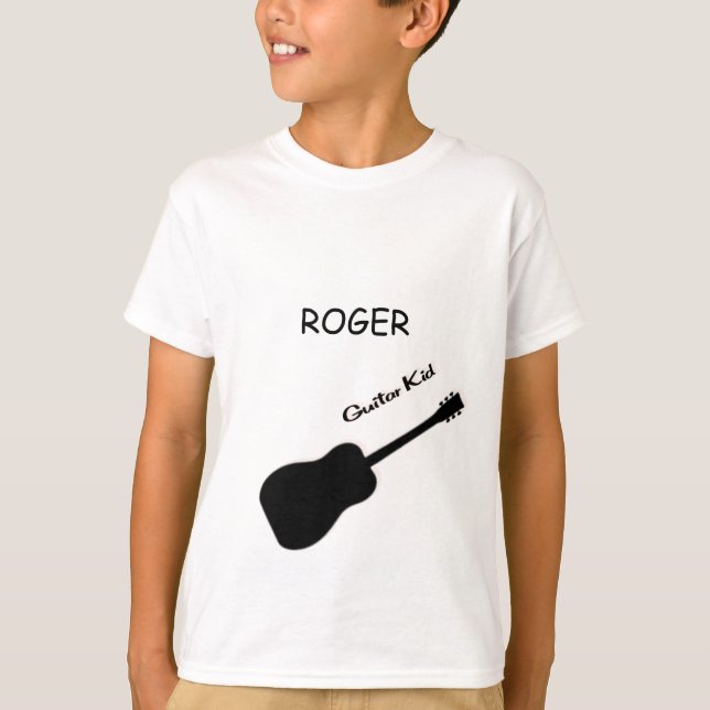 Guitar Kid Custom Name t camisetas (Anverso)