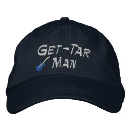 Guitar Man Embroidered Gorra