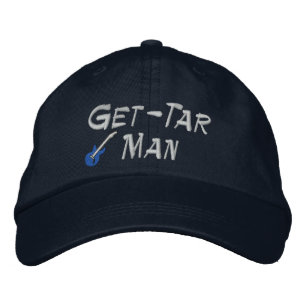 Guitar Man Embroidered Gorra