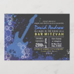 GUITAR Musical Bar Bat Mitzvah Invitación Fiesta<br><div class="desc">Todos mis diseños son piezas originales de un solo tipo diseñadas por mí! ¡Sólo los puedes encontrar aquí! La mayoría se crean con Adobe Illustrator o Adobe Photoshop. Otros son objetos pintados a mano únicos en acuarela, guache y tintas indias. Todos los colores de fondo, fuentes y texto pueden cambiarse...</div>