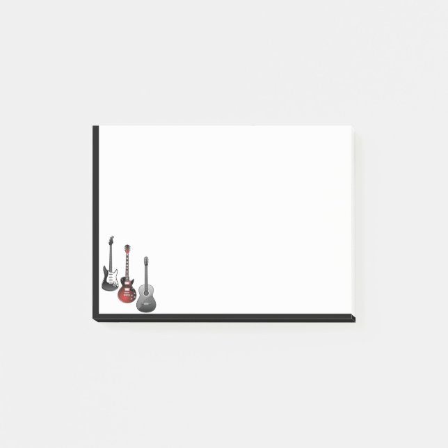 Guitar Player Música Musical Post-it Notas (Anverso)