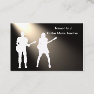 Guitar Siluhette para tarjetas de negocios Standar