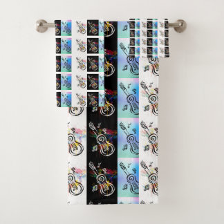 "Guitar Trilogy" Bathroom Towel Set, diseño person