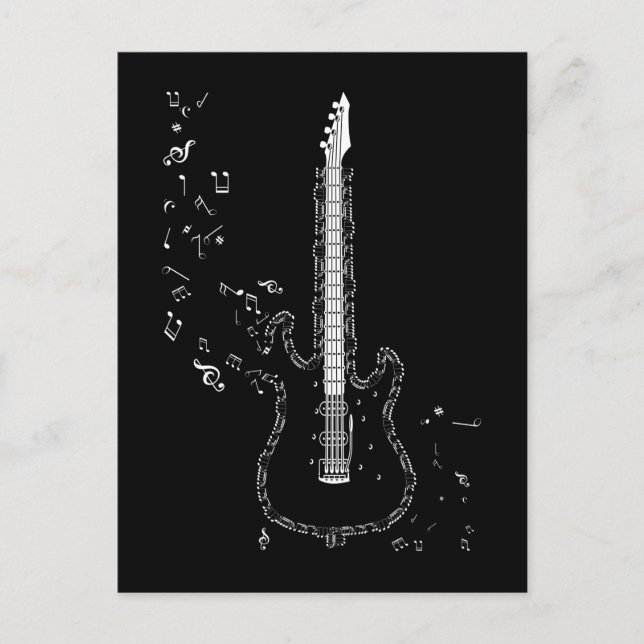 Guitarista de música guitarra notas de instrumento (Anverso)