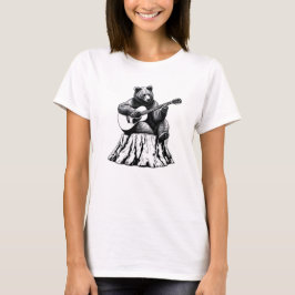 Guitarista del oso salvaje - Camiseta de las mujer