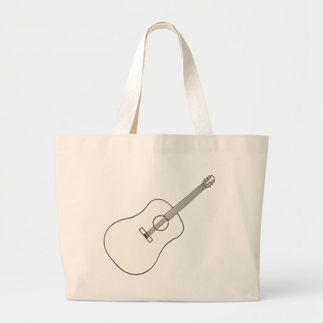 Guitarra acústica, bolsas de dibujo de contorno (Frente)