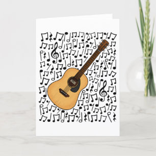 Guitarra acústica notas musicales música guitarris