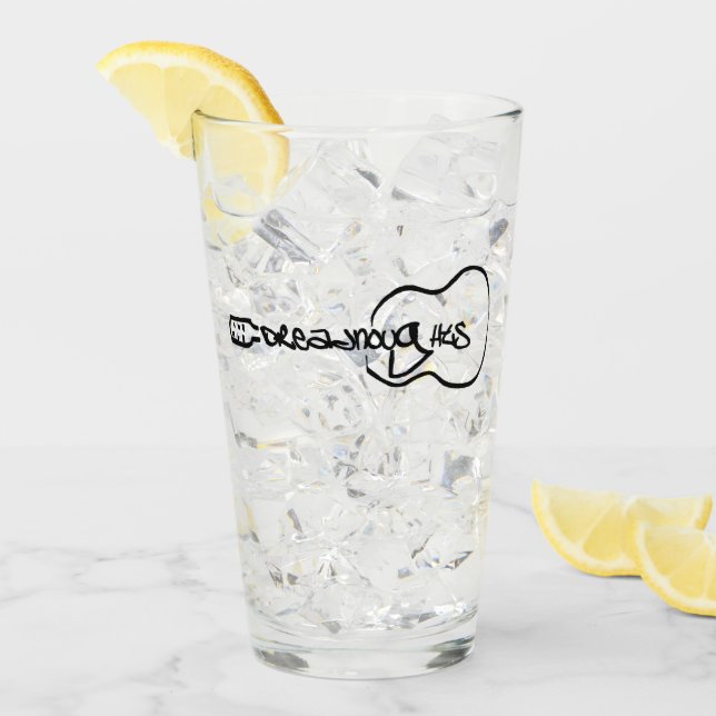 Guitarra Acústica Resumen Logotipo negro (Anverso (hielo))