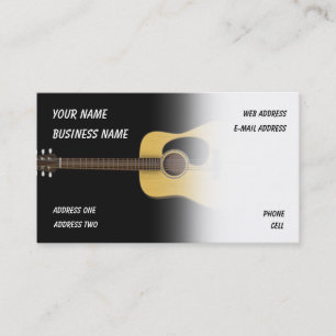 Guitarra acústica - Tarjeta de presentación musica
