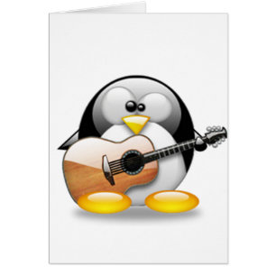 Guitarra acústica Tux (Linux Tux)