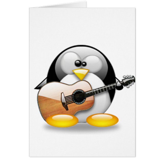 Guitarra acústica Tux (Linux Tux) (Frente)