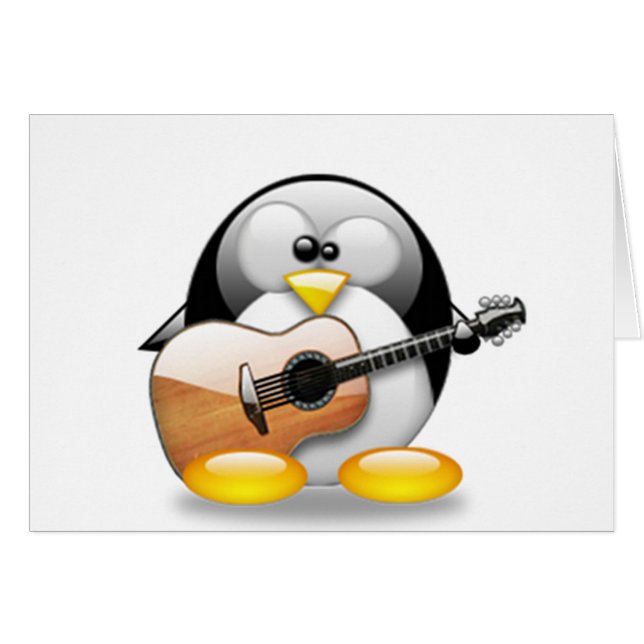 Guitarra acústica Tux (Linux Tux) (Anverso (Horizontal))