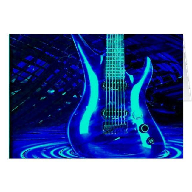 Guitarra azul de neón (Anverso (Horizontal))