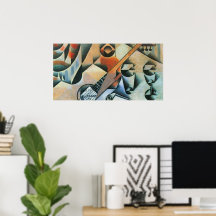 Guitarra (Banjo) y Gafas, Juan Gris, Arte Antiguo