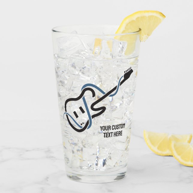 Guitarra con estilo de texto personalizado (Reverso (hielo))