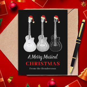 Guitarra Cool Navidad Alegre Música Personalizada