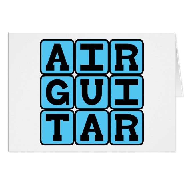 Guitarra de aire, instrumento musical falso (Anverso (Horizontal))