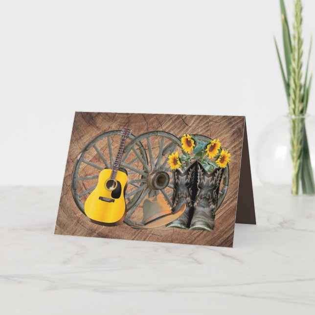 Guitarra de la rueda del oeste botas de Cowboy gir (Anverso)