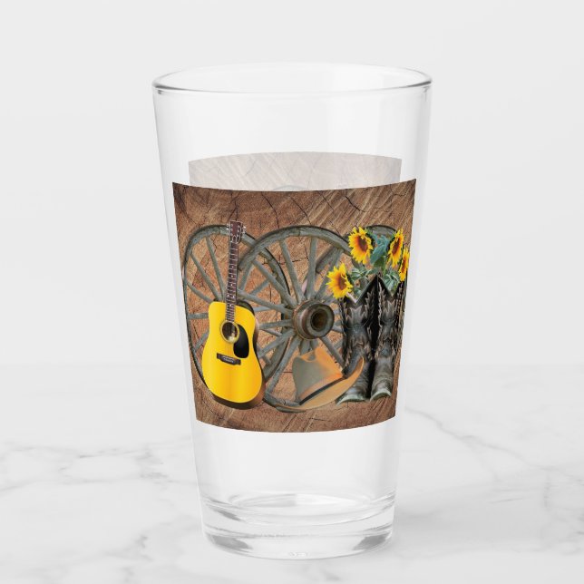 Guitarra de la rueda del oeste botas de Cowboy gir (Anverso)