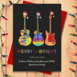 Guitarra de Navidad Personalizada Alegre y Brillan