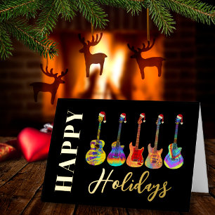 Guitarra de Navidad Personalizada Felices Fiestas