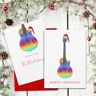 Guitarra de Navidad Personalizada Psicodélica geni