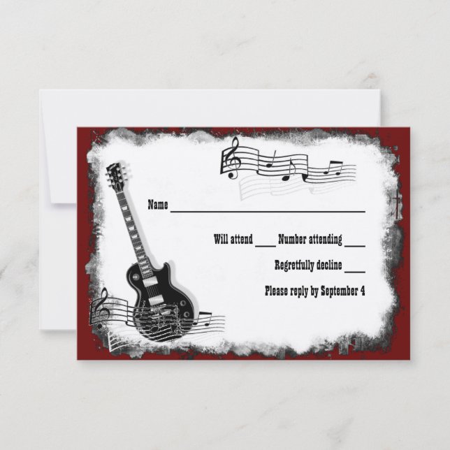 Guitarra eléctrica Black Red Music RSVP (Anverso)