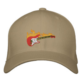 Guitarra Eléctrica Con Gorra Bordada De Llamas