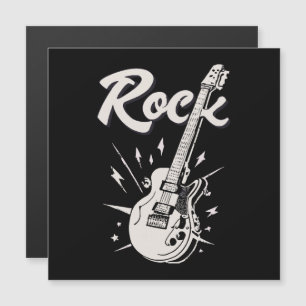Guitarra eléctrica con palabra rock