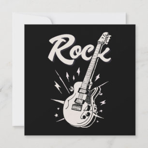 Guitarra eléctrica con palabra rock