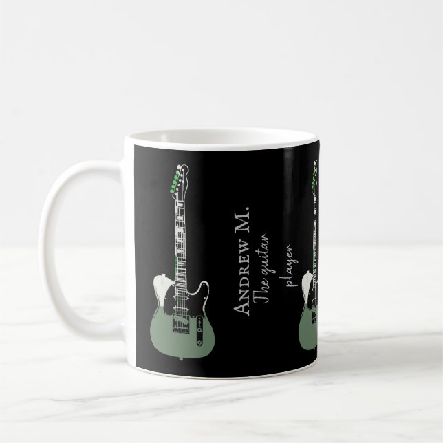 Guitarra eléctrica / taza de café guitarrista (Izquierda)