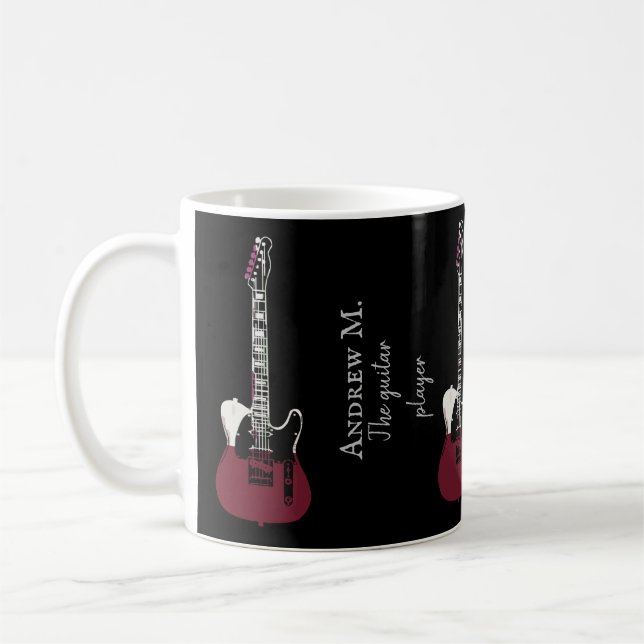 Guitarra eléctrica / taza de café guitarrista (Izquierda)
