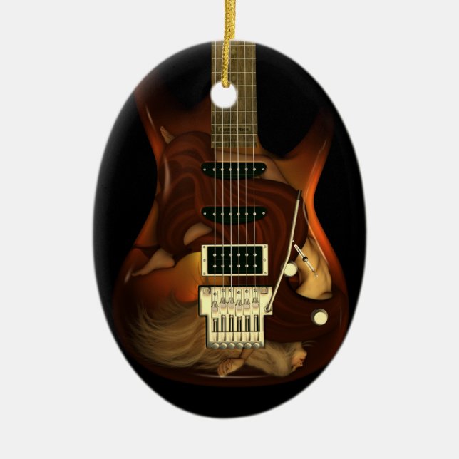 Guitarra ideal - ornamento del óvalo de la (Frente)