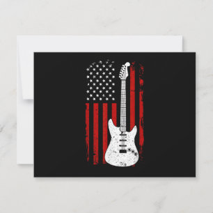 Guitarra Música Tocadiscos Bandera de EE. UU. Guit