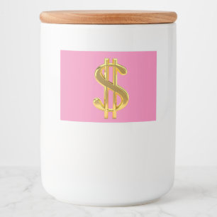 Guitarra negra en etiqueta rosada