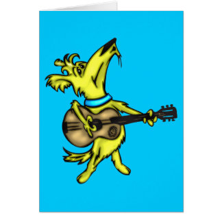 Guitarra que juega el perro